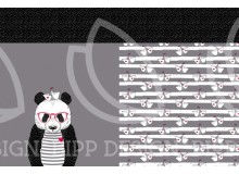 Jersey - Panel Panda maritim grau